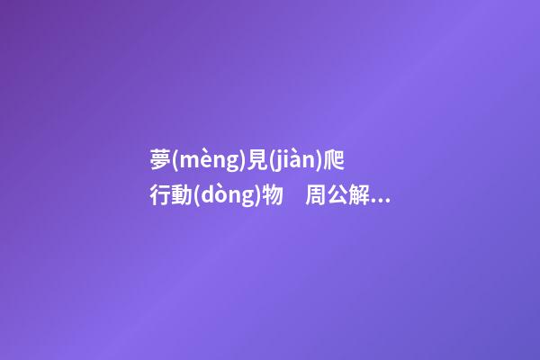夢(mèng)見(jiàn)爬行動(dòng)物　周公解夢(mèng)之夢(mèng)到爬行動(dòng)物